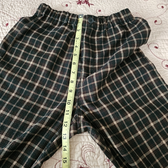 Brandy Melville Plaid Soft Flannel Pants Straightleg Womens - Picture 8 of 13